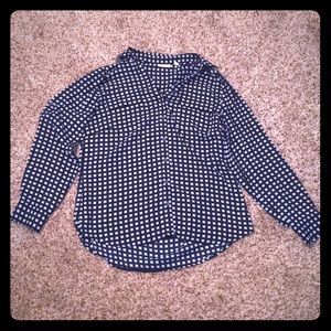Long sleeve blouse. Size large. Button up front